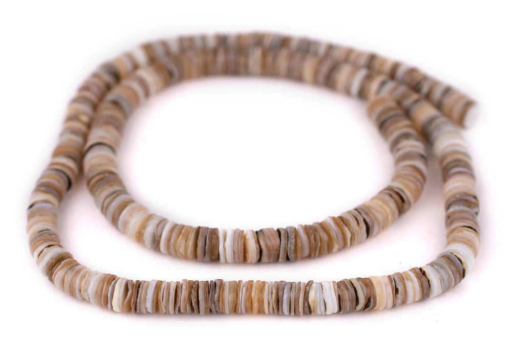 Rustic Natural Shell Heishi Beads (8mm) - The Bead Chest