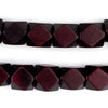 Dark Brown Diamond Cut Natural Wood Beads (15mm)