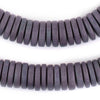 Grey Disk Natural Wood Beads (4x15mm)