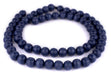 Cobalt Blue Round Natural Wood Beads (14mm) - The Bead Chest