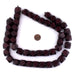 Dark Brown Diamond Cut Natural Wood Beads (17mm) - The Bead Chest