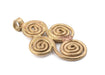 Brass Ethiopian Four Leaf Ornament Pendant (36x23mm) - The Bead Chest