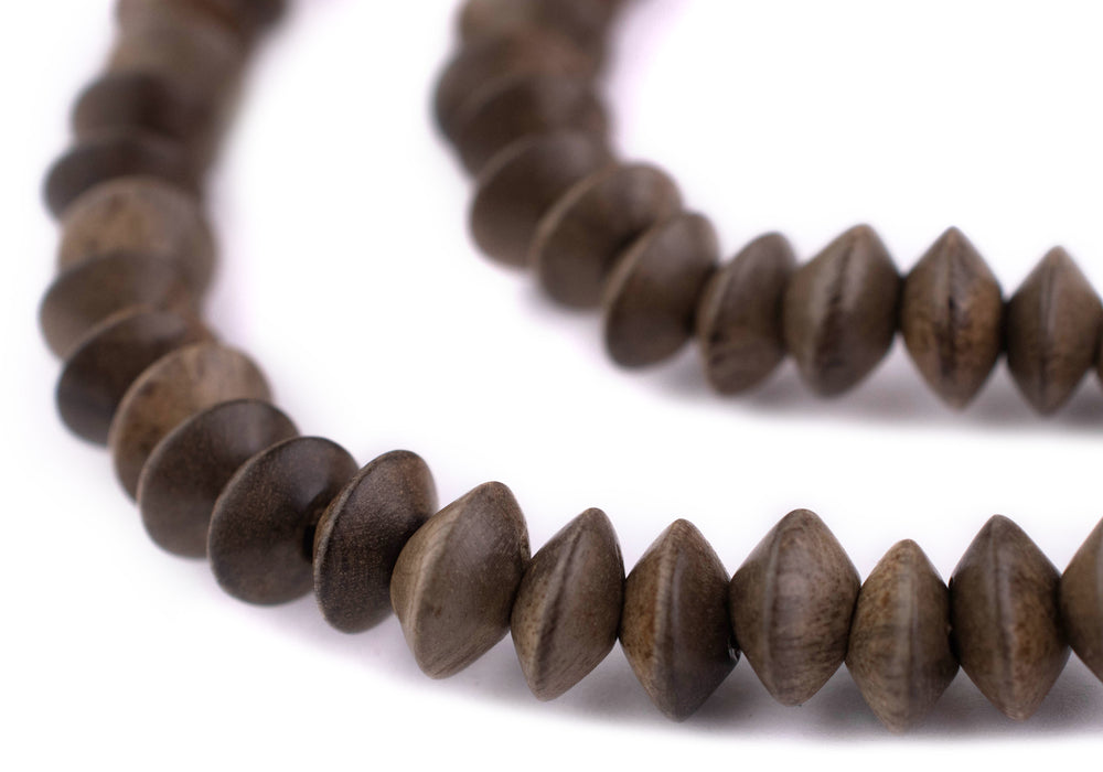 Bicone Natural Graywood Beads (5x8mm) - The Bead Chest