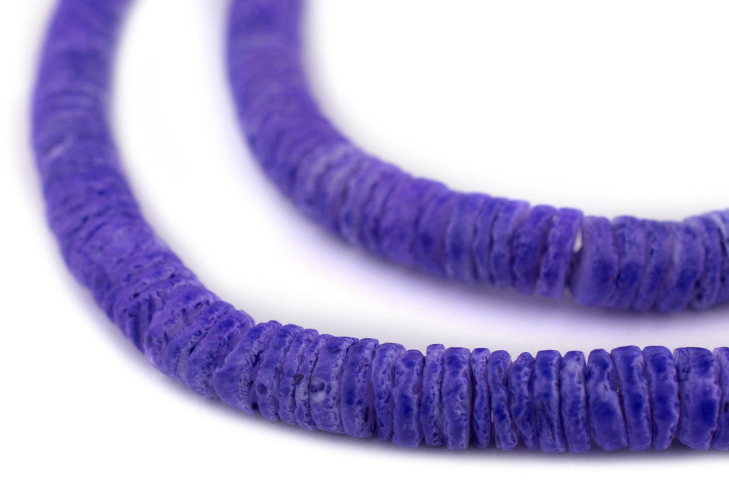 Grape Purple Sliced Shell Heishi Beads (8mm) - The Bead Chest
