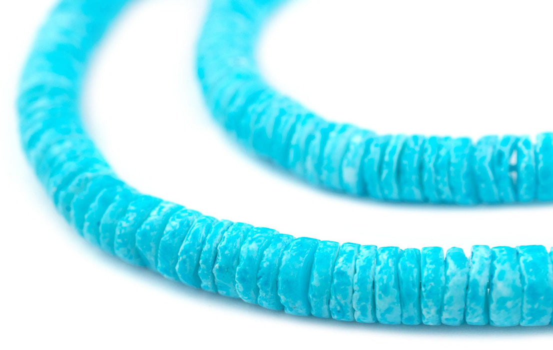 Turquoise Sliced Shell Heishi Beads (8mm) - The Bead Chest