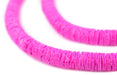 Fuchsia Pink Sliced Shell Heishi Beads (8mm) - The Bead Chest