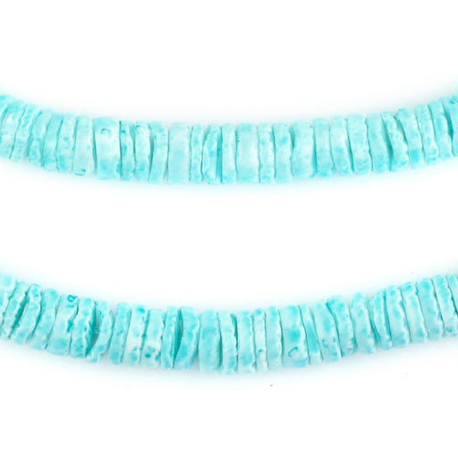 Mint Green Sliced Shell Heishi Beads (8mm)