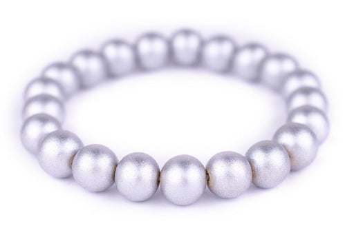 Silver Wood Bracelet (10mm)