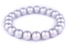 Silver Wood Bracelet (10mm)
