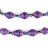 Violet Purple Recycled Paper Beads from Uganda