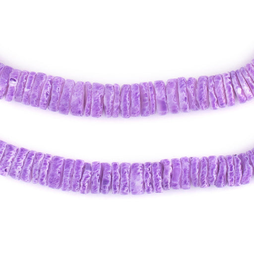 Lavender Purple Sliced Shell Heishi Beads (8mm)