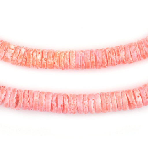 Grapefruit Orange Sliced Shell Heishi Beads (8mm)