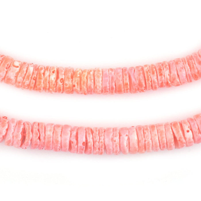 Grapefruit Orange Sliced Shell Heishi Beads (8mm) - The Bead Chest