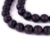 Dark Grey Round Natural Wood Beads (14mm) - The Bead Chest