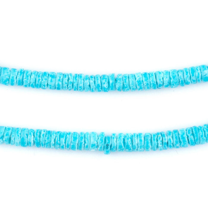 Turquoise Sliced Shell Heishi Beads (5mm) - The Bead Chest