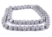 Silver Diamond Cut Natural Wood Beads (15mm) - The Bead Chest