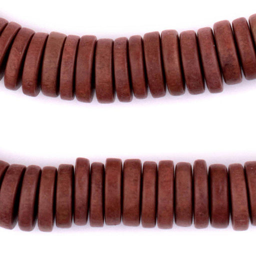 Light Brown Disk Natural Wood Beads (4x15mm) - The Bead Chest