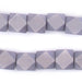 Light Grey Diamond Cut Natural Wood Beads (15mm) - The Bead Chest