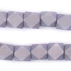 Light Grey Diamond Cut Natural Wood Beads (15mm)