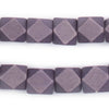 Grey Diamond Cut Natural Wood Beads (15mm)