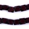 Dark Brown Diamond Cut Natural Wood Beads (12mm)