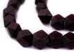 Dark Brown Diamond Cut Natural Wood Beads (12mm) - The Bead Chest