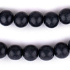 Charcoal Round Natural Wood Beads (14mm)