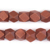 Light Brown Diamond Cut Natural Wood Beads (12mm)