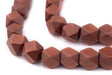 Light Brown Diamond Cut Natural Wood Beads (12mm) - The Bead Chest