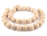 Cream Round Natural Wood Beads (24mm) - The Bead Chest