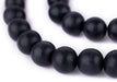 Charcoal Round Natural Wood Beads (14mm) - The Bead Chest