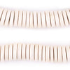 White Disk Natural Wood Beads (4x15mm)