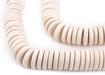 White Disk Natural Wood Beads (4x15mm) - The Bead Chest
