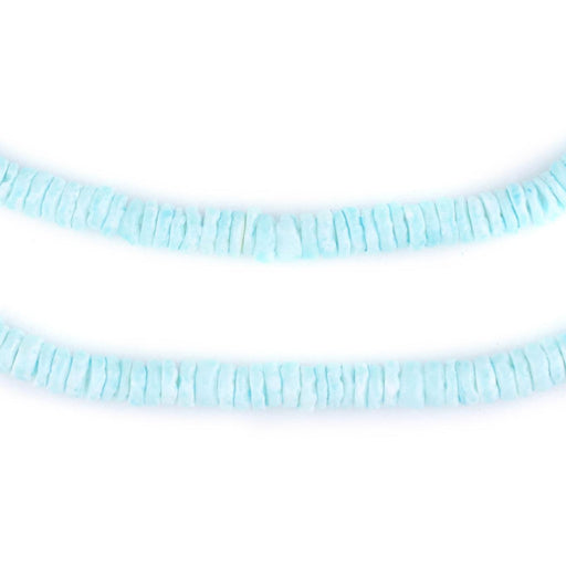 Baby Blue Sliced Shell Heishi Beads (5mm)