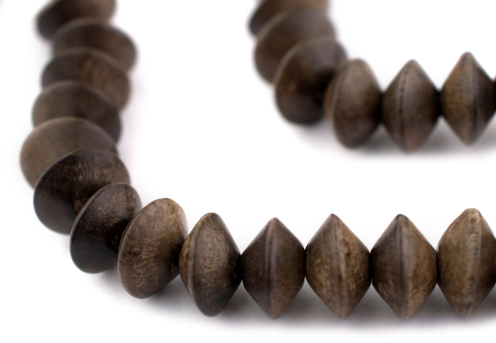 Bicone Natural Graywood Beads (5x10mm) - The Bead Chest