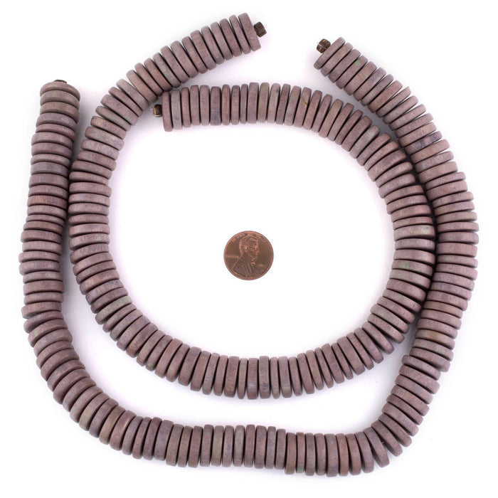Brown Disk Natural Wood Beads (4x15mm) - The Bead Chest