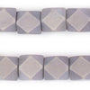 Light Grey Diamond Cut Natural Wood Beads (17mm)