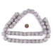 Light Grey Diamond Cut Natural Wood Beads (17mm) - The Bead Chest