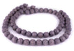 Grey Round Natural Wood Beads (14mm) - The Bead Chest