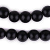 Black Round Natural Wood Beads (14mm)