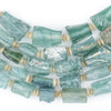 Rectangular Ancient Roman Glass Beads (Aqua)