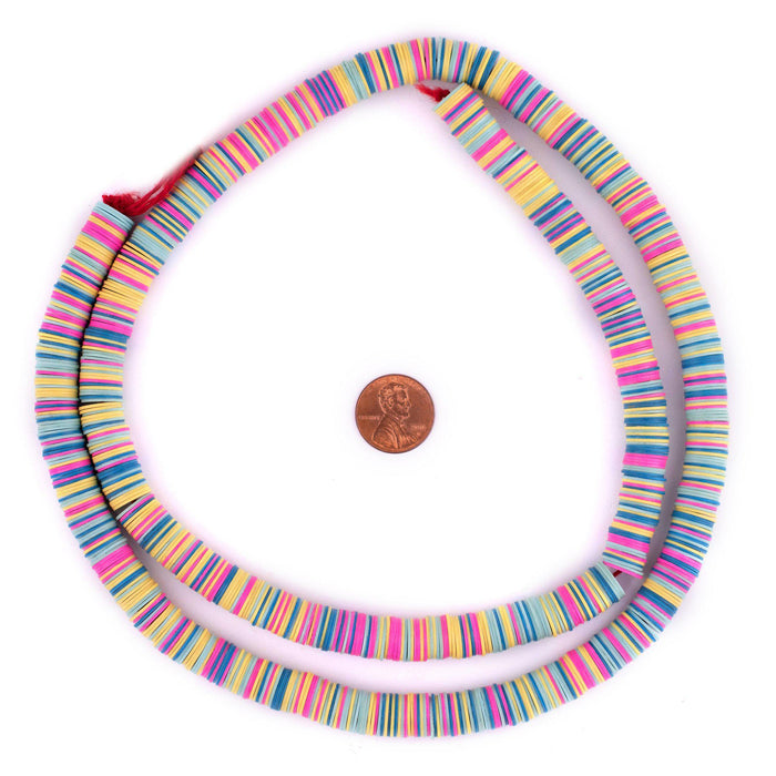 Pastel Medley Vinyl Phono Record Beads (10mm) - The Bead Chest