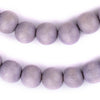 Light Grey Round Natural Wood Beads (14mm)