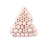 Unfinished Natural Wood Beads (25mm, Set of 20)