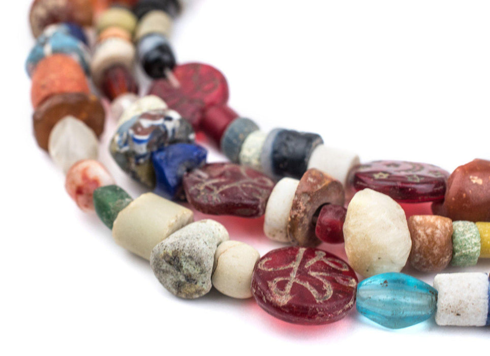 Antique Mixed Mali Bead Medley (Long Strand) - The Bead Chest