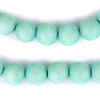 Pistachio Green Round Natural Wood Beads (14mm)