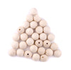 Unfinished Natural Wood Beads (35mm, Set of 30)
