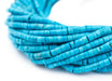 Blue Arizona Turquoise Afghani Cylinder Beads (2mm) - The Bead Chest
