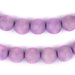 Purple Round Natural Wood Beads (14mm) - The Bead Chest