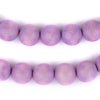 Purple Round Natural Wood Beads (14mm)